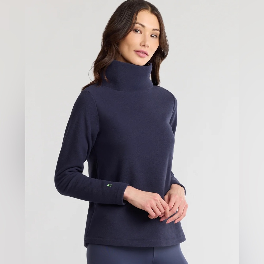 Dudley Stephens Greenpoint Turtleneck in Vello Fleece Navy Blue XS  Tuckernuck